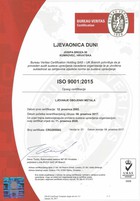 ISO certifikat 9001:2015